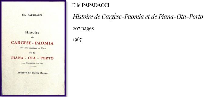 Couverture histoire de Cargèse Paomia et de Piana Ota Porto