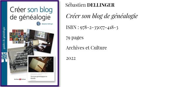 couverture créer son blog de généalogie